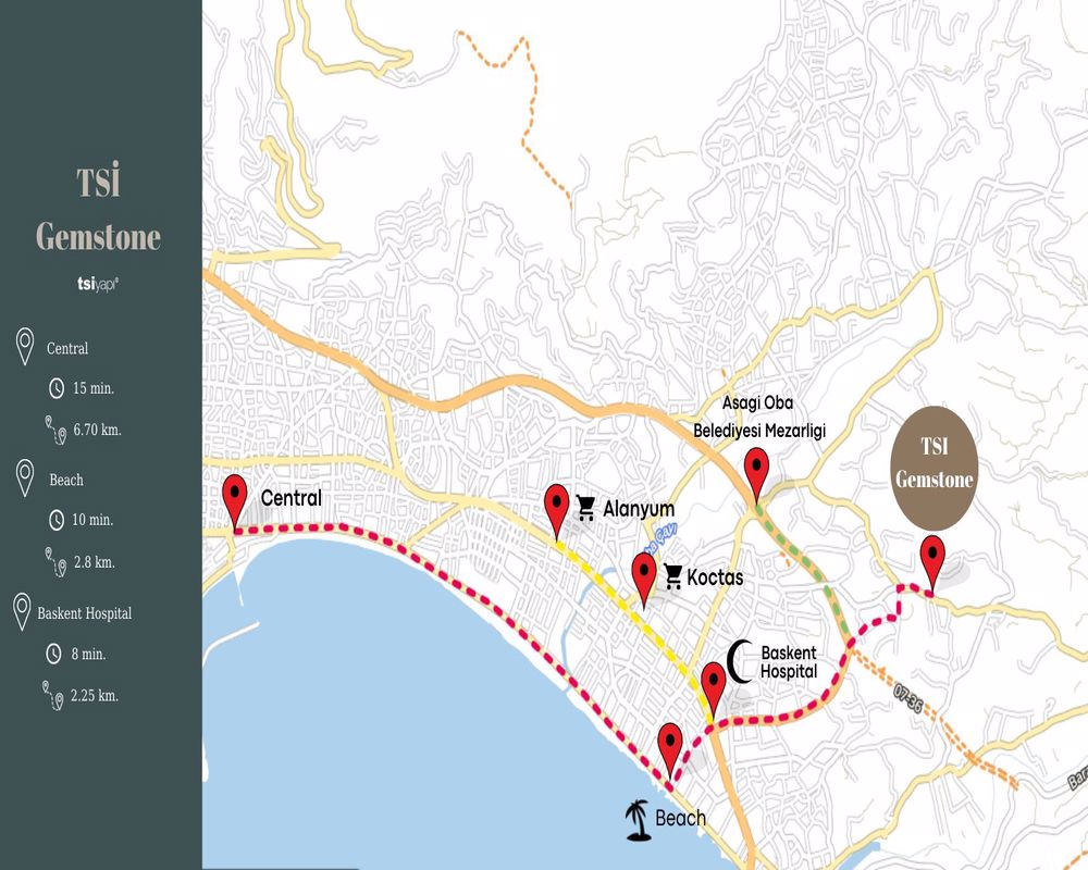 Alanya Real Estate -Merinäköalahuoneisto Alanya Obassa